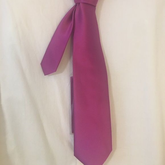 🔥NWT🔥IMANI UOMO” Purple Tie with Handkerchief - Picture 2 of 3